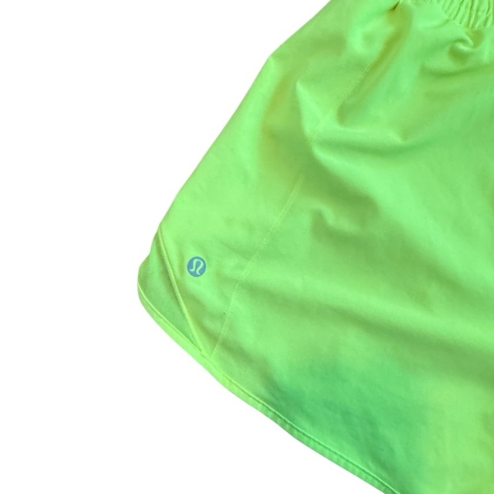 Lululemon neon yellow speed shorts sz 10 - Picture 3 of 7
